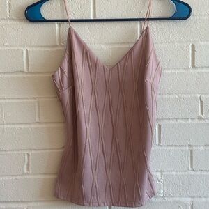 Fashion Magazine Pink Ribbed Camisole